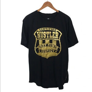 TS303 Men’s MX Streetwear Side Zipper Certified Hustler OG T Shirt 3XL
